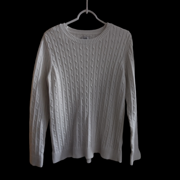 ♥️ 💙 Women's Croft Barrow White cardigan sweater Size L - Picture 4 of 4